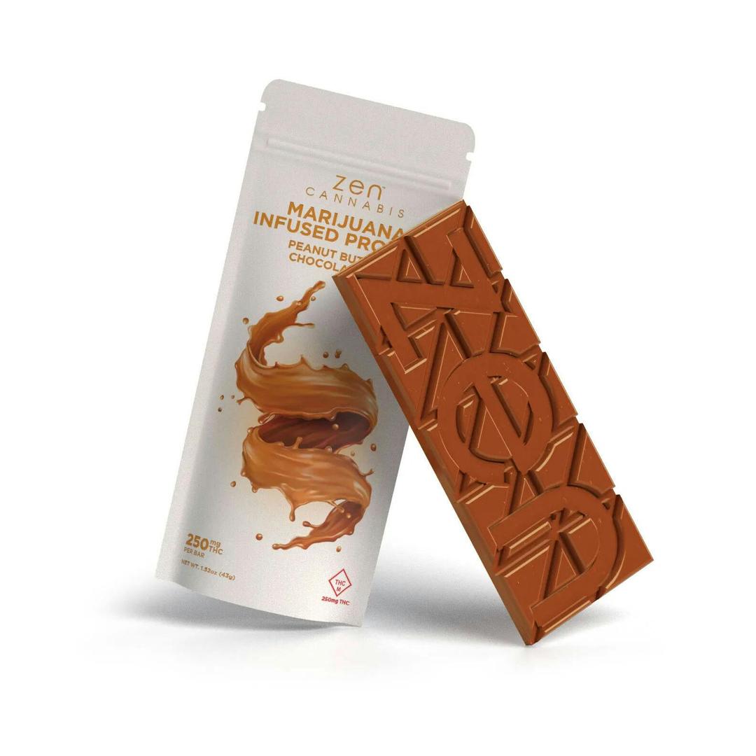 Zen Cannabis 250mg Peanut Butter & Chocolate Bar