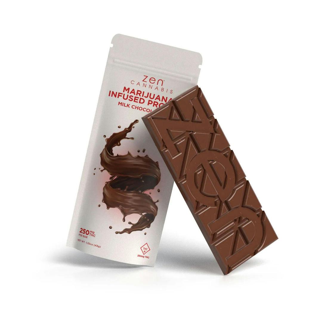 Zen Cannabis Milk Chocolate Bar 250mg THC