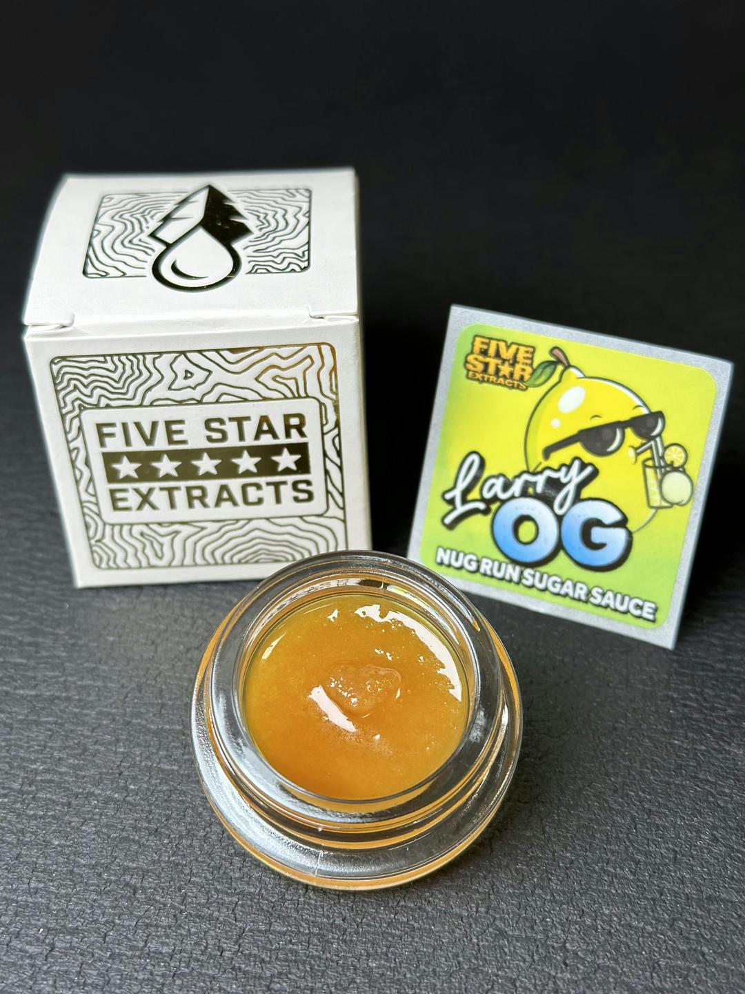 Five Star Extracts: Larry OG - 3.5g Nug Run Sugar Sauce