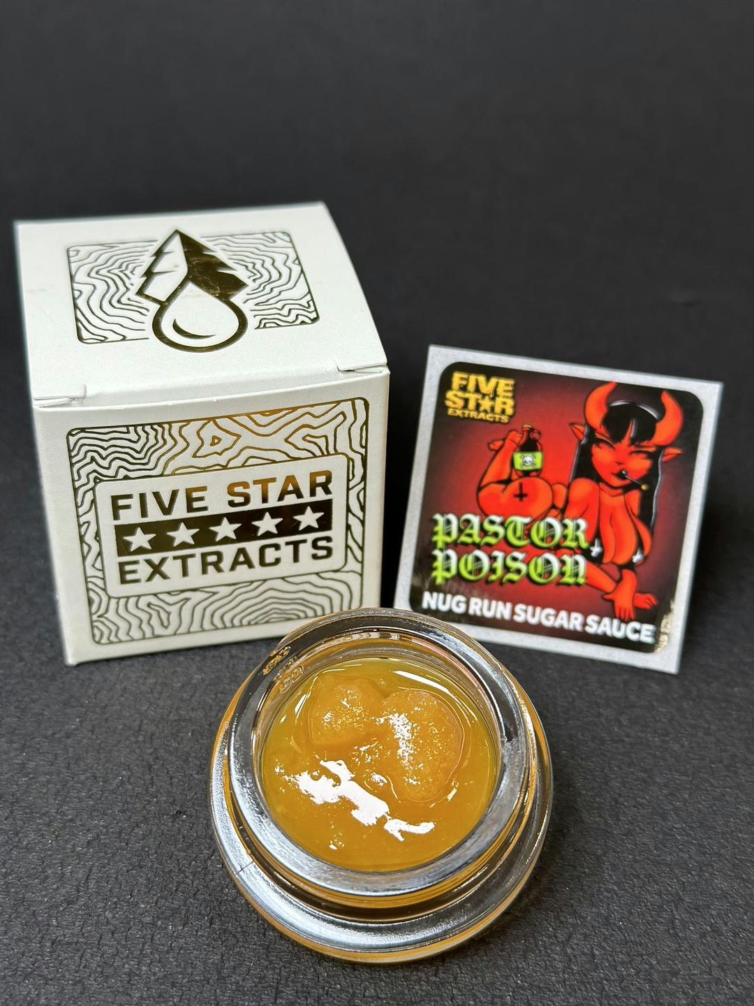 Five Star Extracts: Pastor Poison - 3.5g Nug Run Sugar Sauce