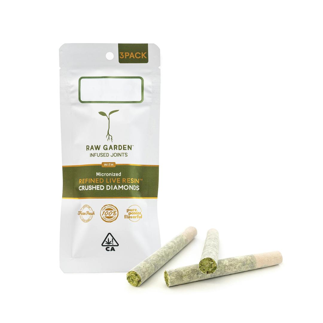 Sour Peach Refined Live Resin™Crushed Diamonds Infused (3) 0.5g Joints