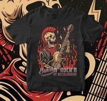 Bak'd n Rock'n Rocklahoma T-Shirt (Small-XL)