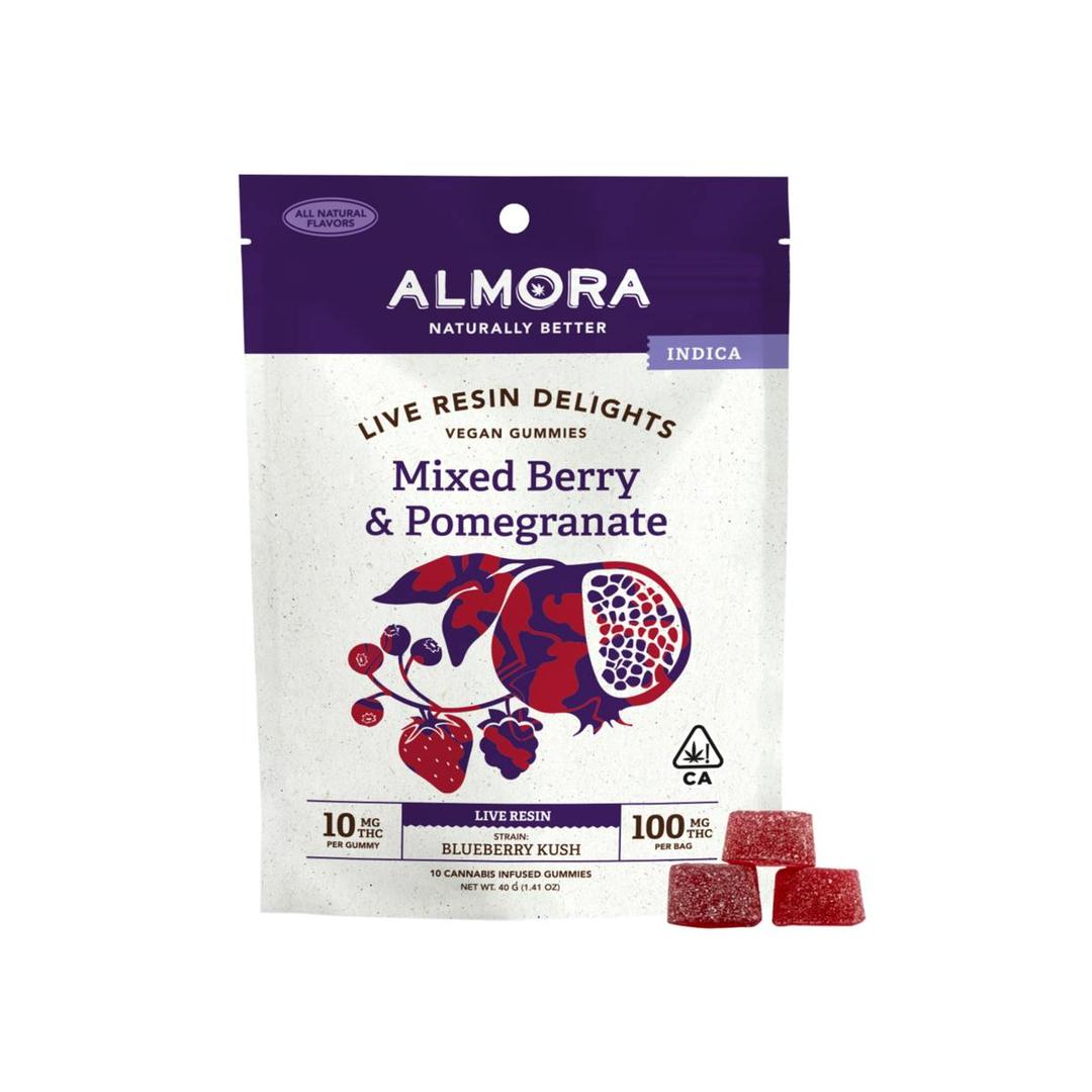 Mixed Berry & Pomegranate Live Resin Gummies (Delights)