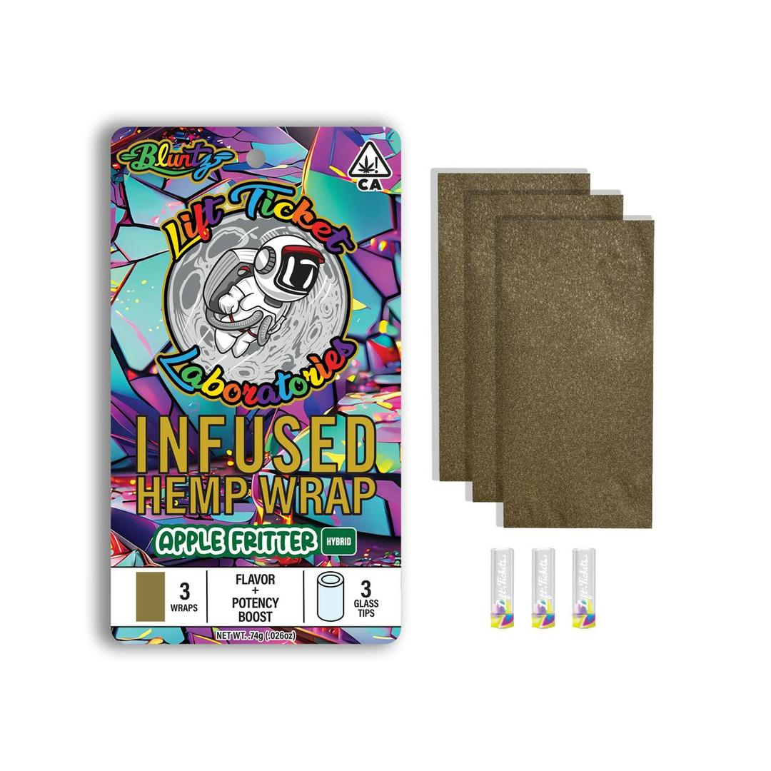 Apple Fritter Live Resin Infused Blunt Wraps - 3 pack