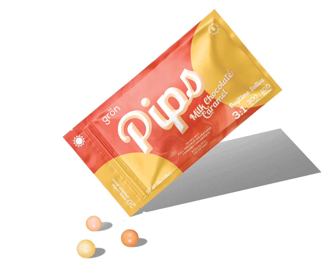 3:1 Milk Chocolate Caramel Pips - CBG/THC - Daytime Sativa