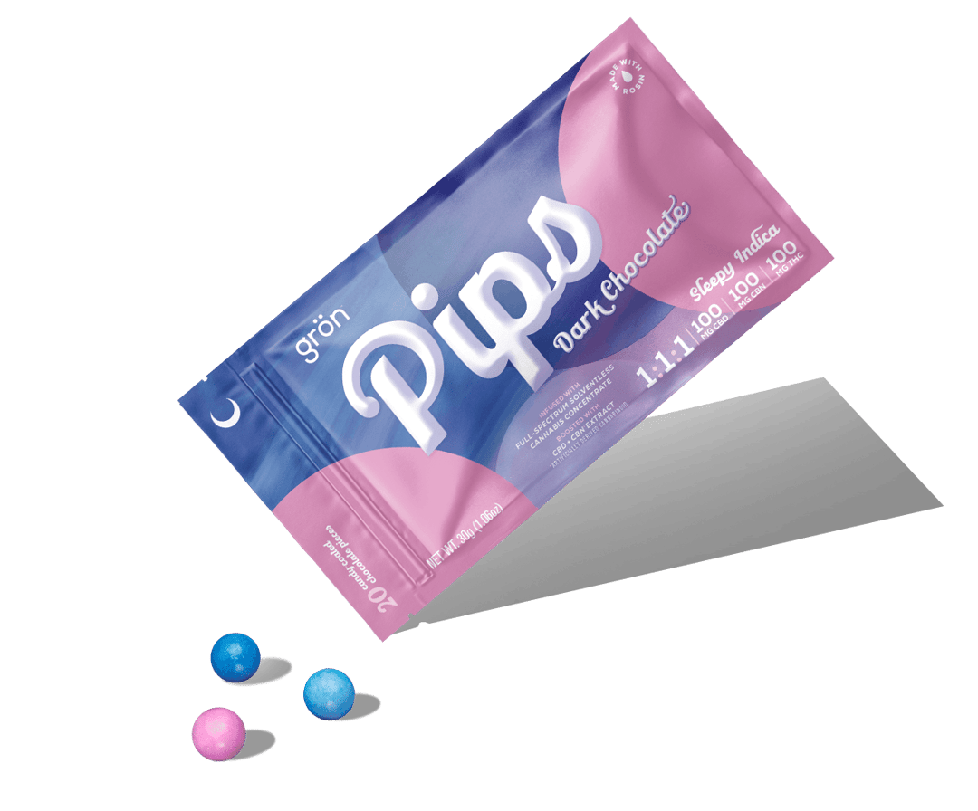 1:1:1 Dark Chocolate Pips - CBD/CBN/THC - Sleepy Indica