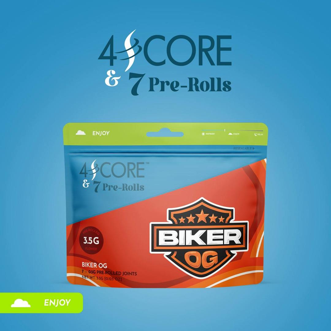 4SCORE & 7 Pre-Rolls - Biker OG
