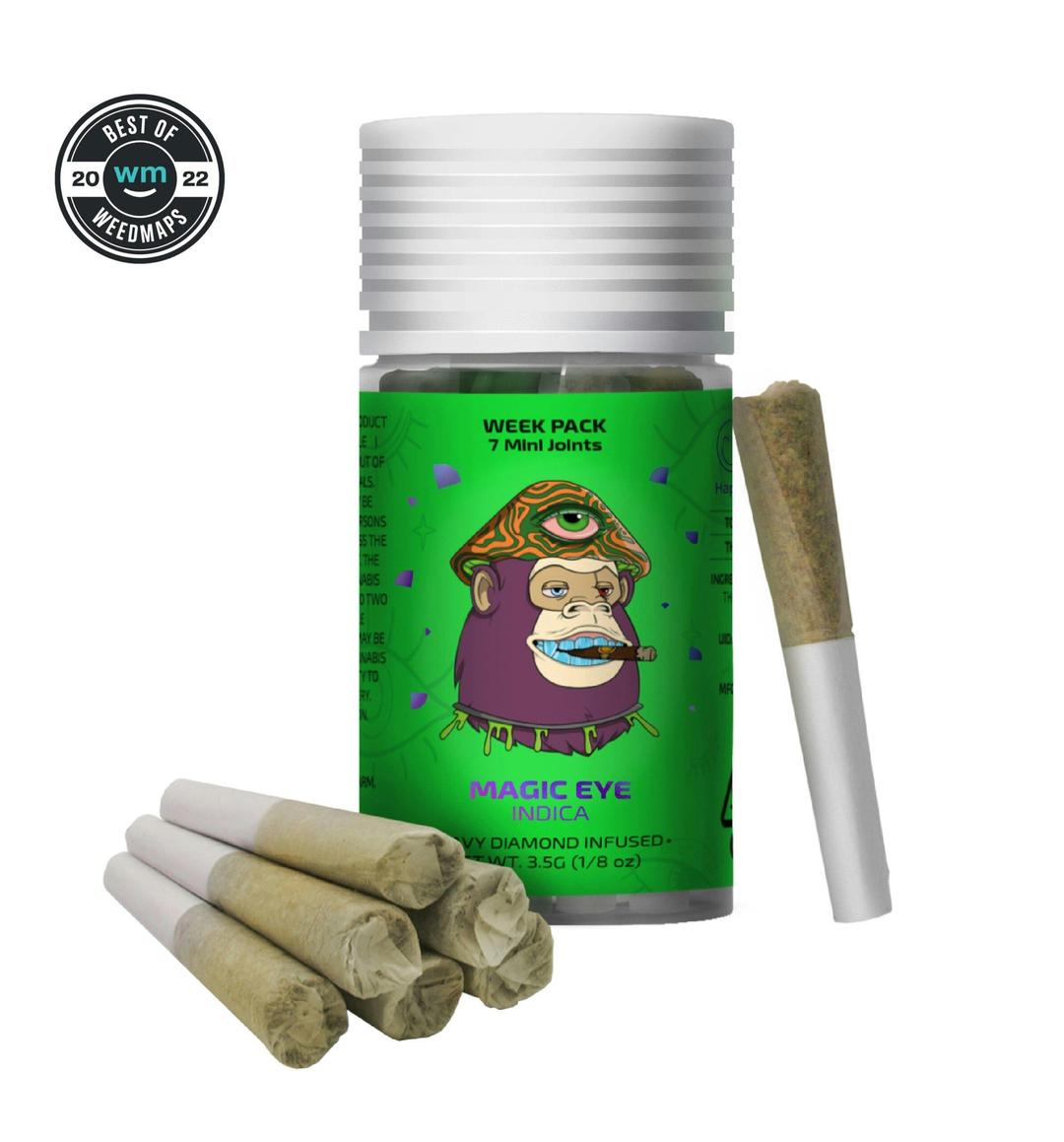 MAGIC EYE - 7 Diamond Infused Prerolls (3.5g | 0.5g each)