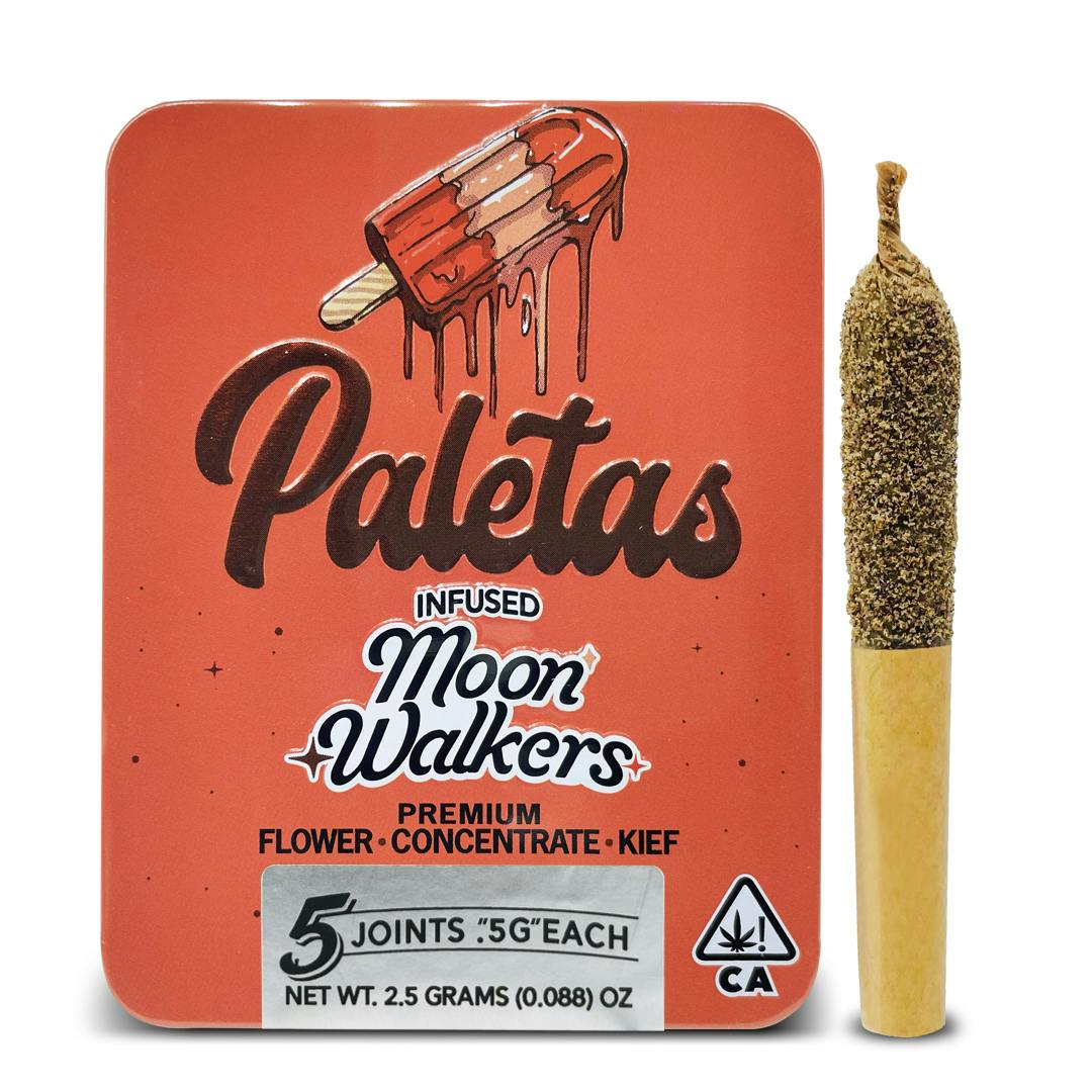 Paletas Strawberry Cough Sativa Moon Walkers Infused Pre-rolls 5pk (2.5g)