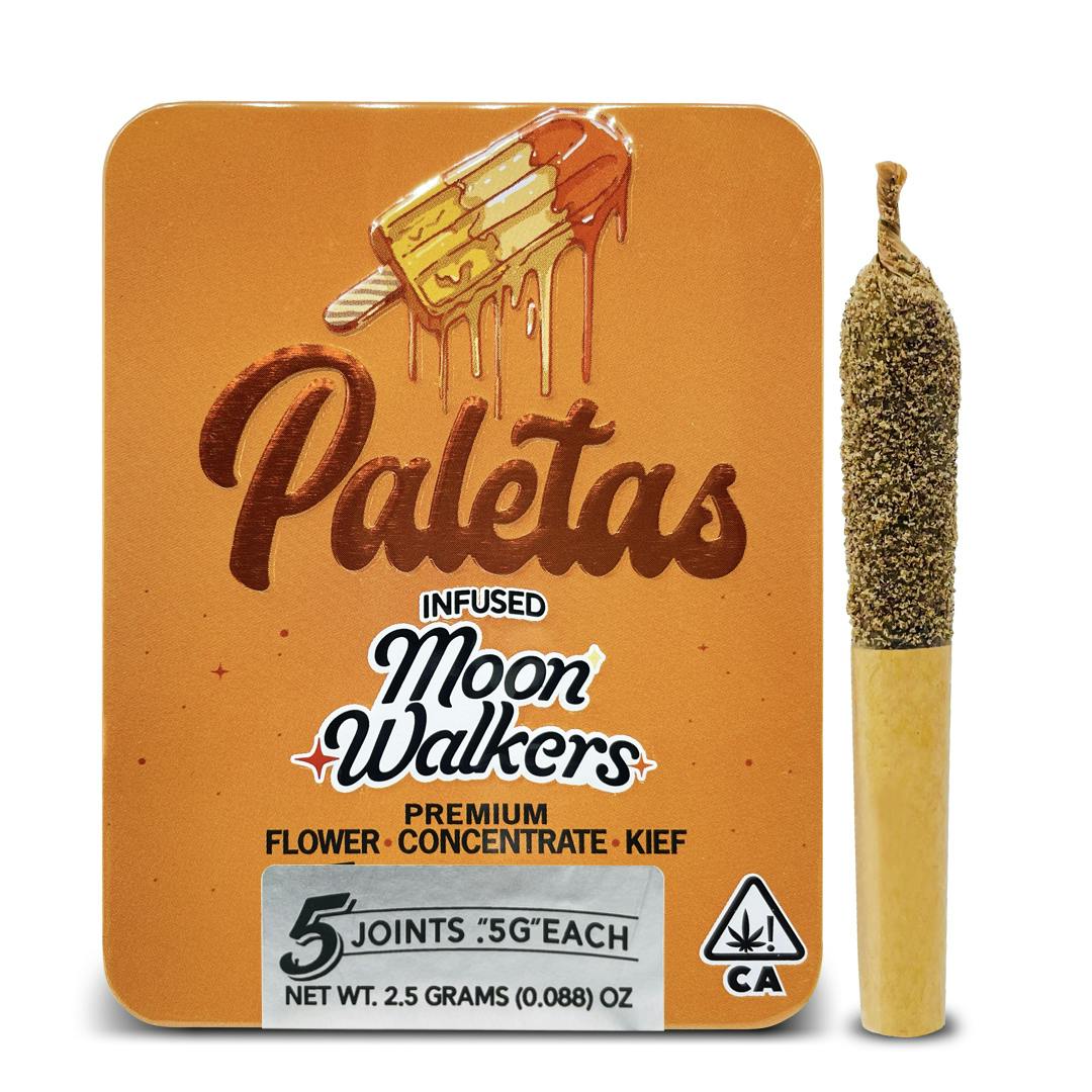 Paletas: Guava- Sativa Moon walkers Infused Pre-Rolls 5-Pack (2.5g)