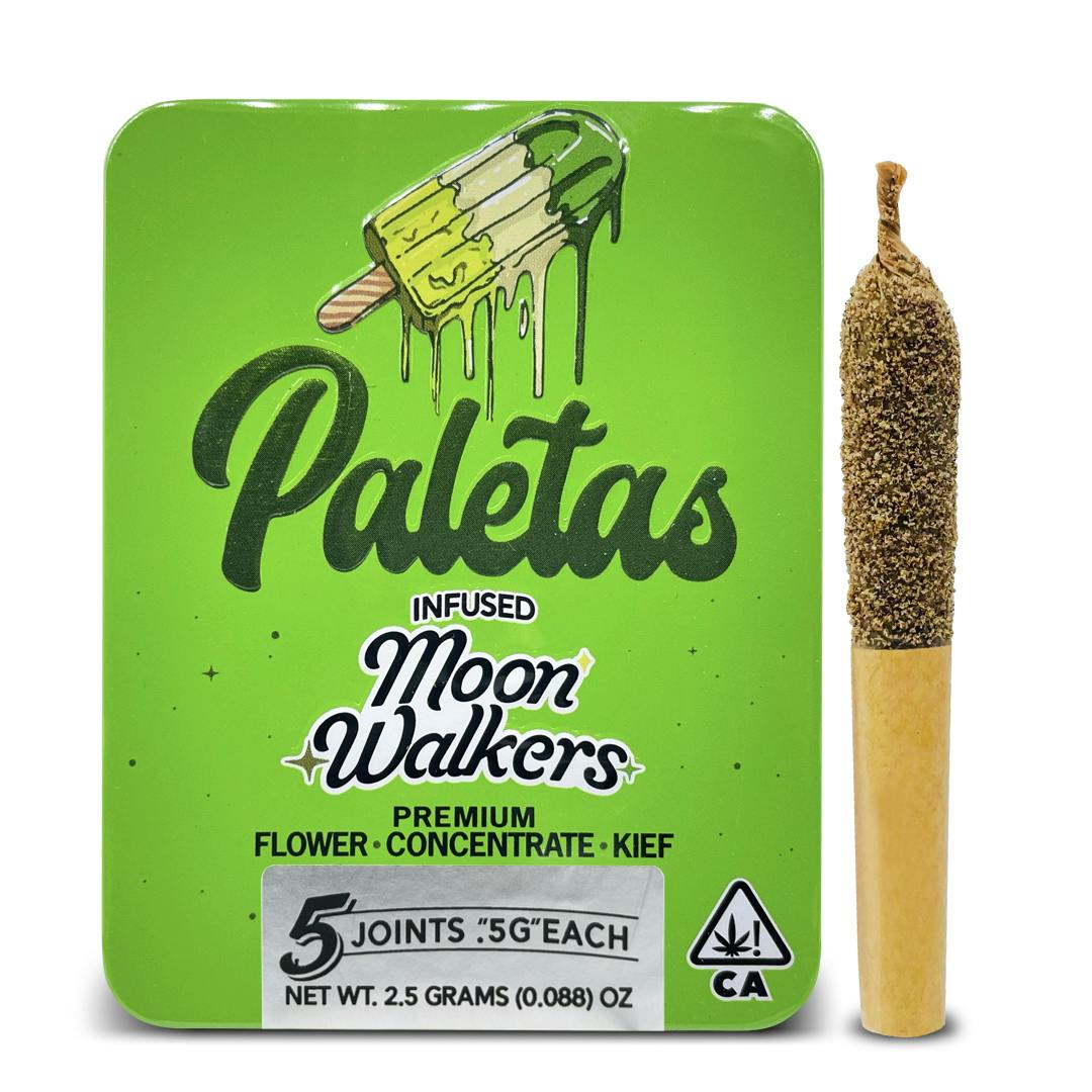 Paletas: Sour Apple- Moon walkers Infused Pre-Rolls 5-Pack (2.5g)