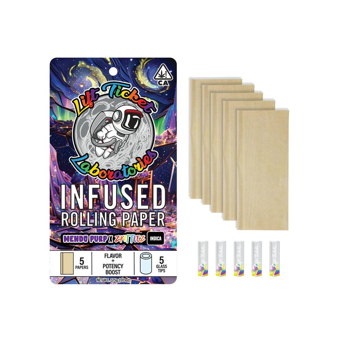 Mendo Purps x Zkittlez Live Resin Infused Rolling Paper - 5 pack