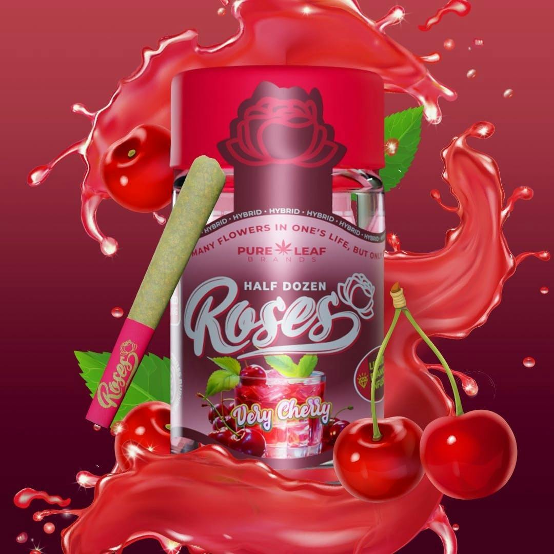 VERY CHERRY Roses 6 Pack Hybrid | Liquid Diamond Infused | 3.6G (.6g ea)
