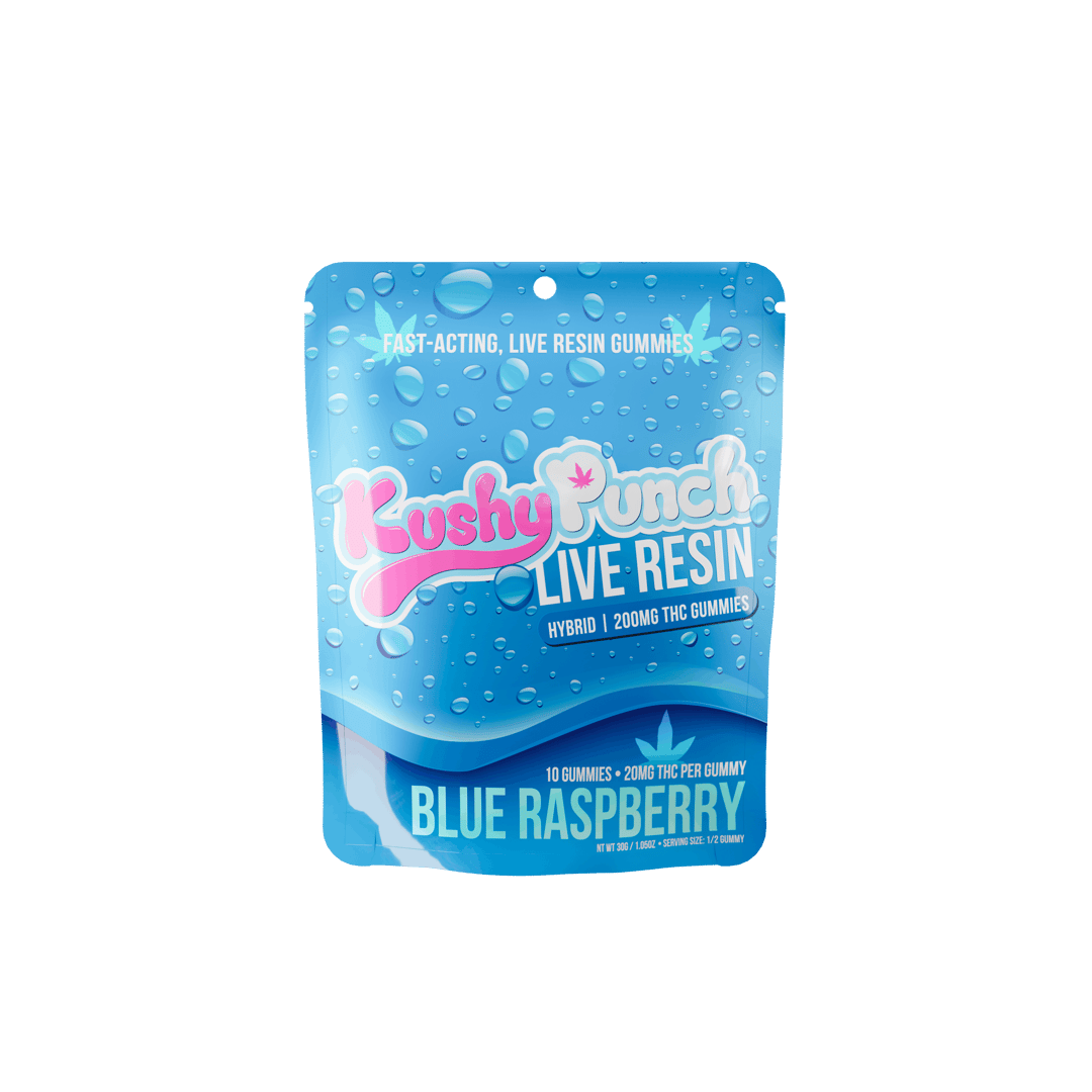 Kushy Punch - Blue Raspberry Live Resin GUMMIES 200MG