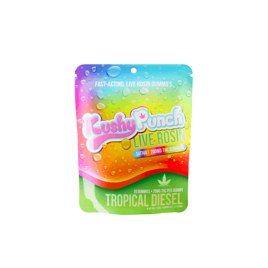 Kushy Punch - Tropical Diesel Live Rosin GUMMIES 200MG