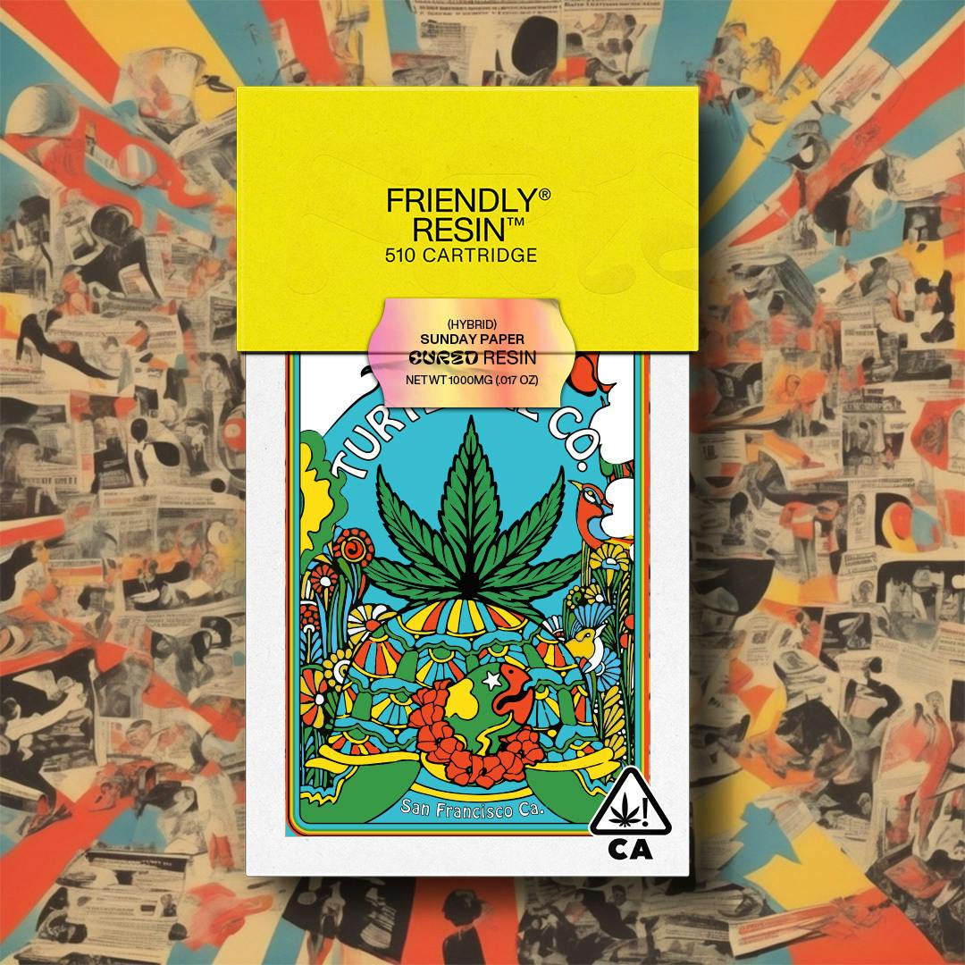 Friendly Brand x Turtle Pie - Sunday Paper - 1g Cured Resin Cartridge