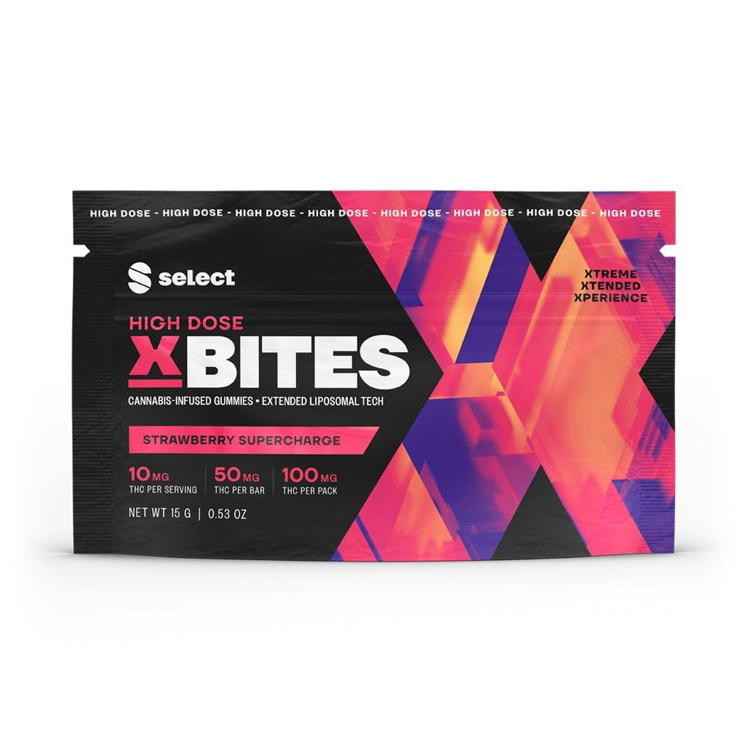 Strawberry Supercharge X Bites High Dose 2pk (100mg total)