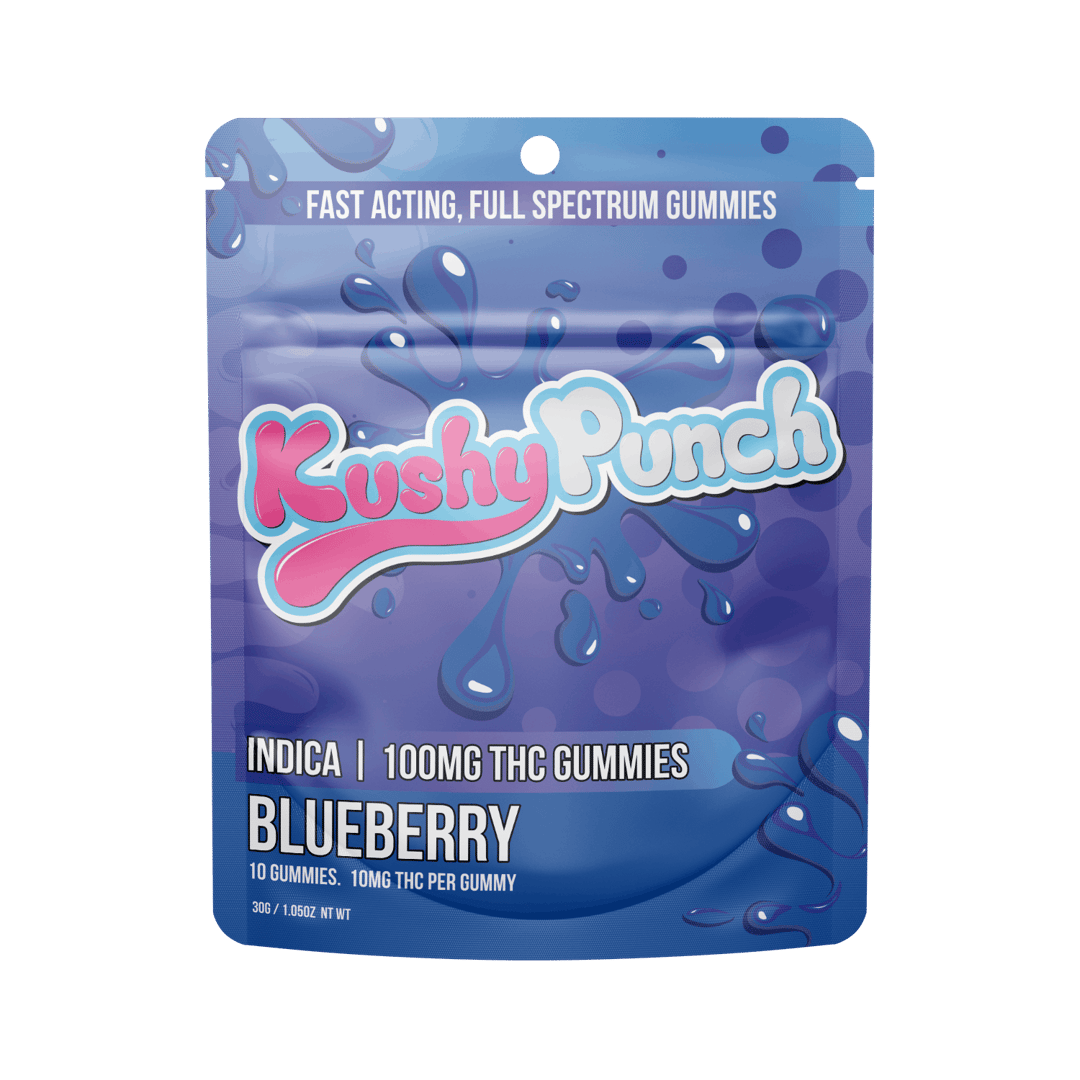 Kushy Punch - Indica Blueberry INDIVIDUAL GUMMIES 100MG