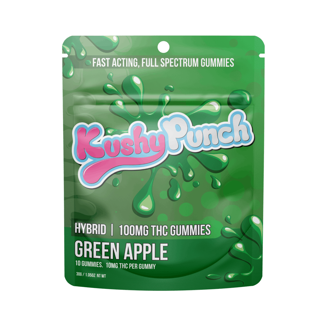 Kushy Punch - Hybrid Green Apple INDIVIDUAL GUMMIES 100MG