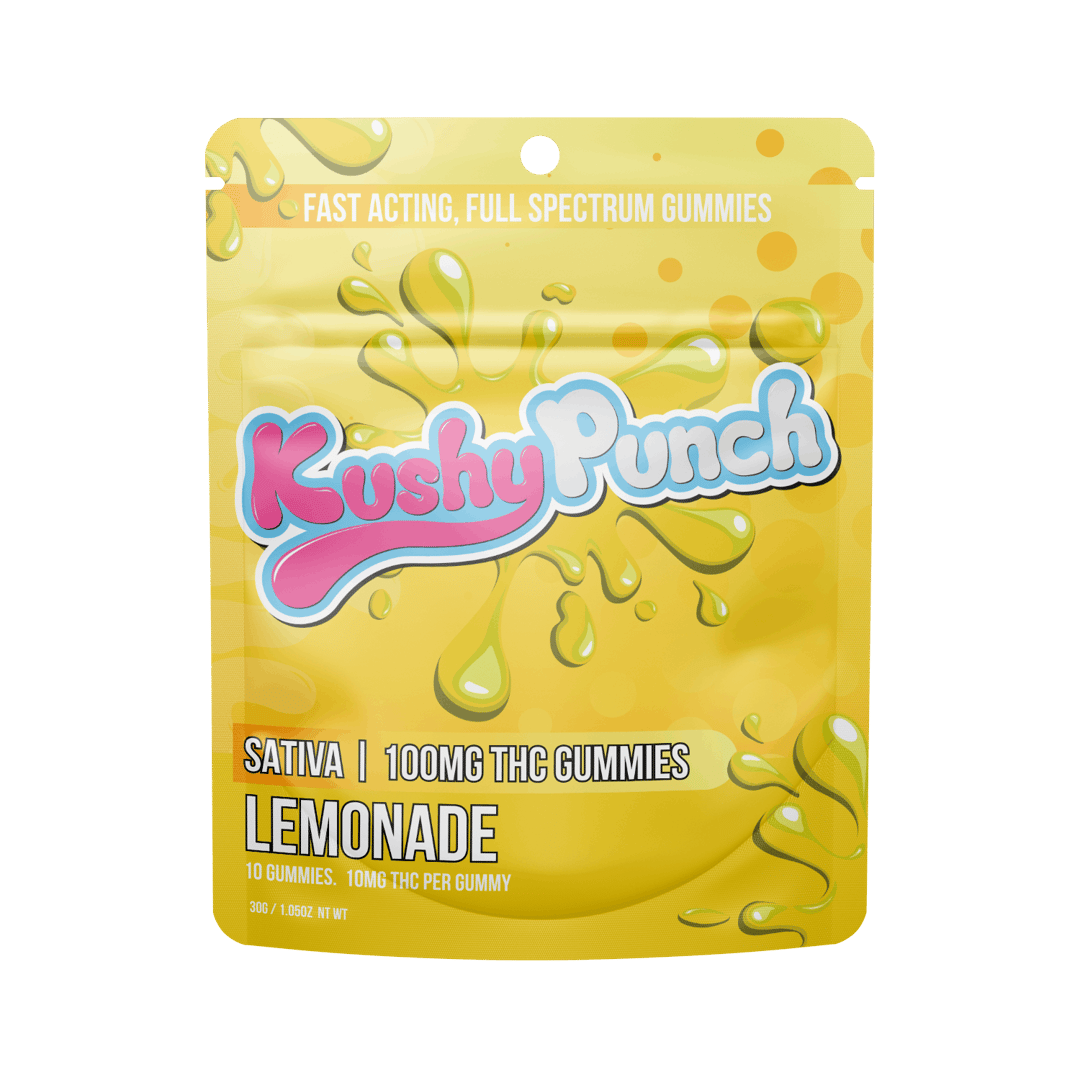 Kushy Punch - Sativa Lemonade INDIVIDUAL GUMMIES 100MG