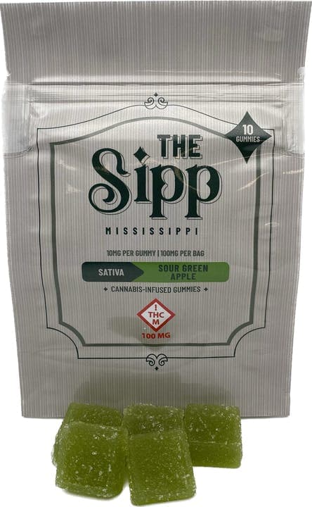The Sipp: Sour Green Apple Gummies - 200mg (10pk)