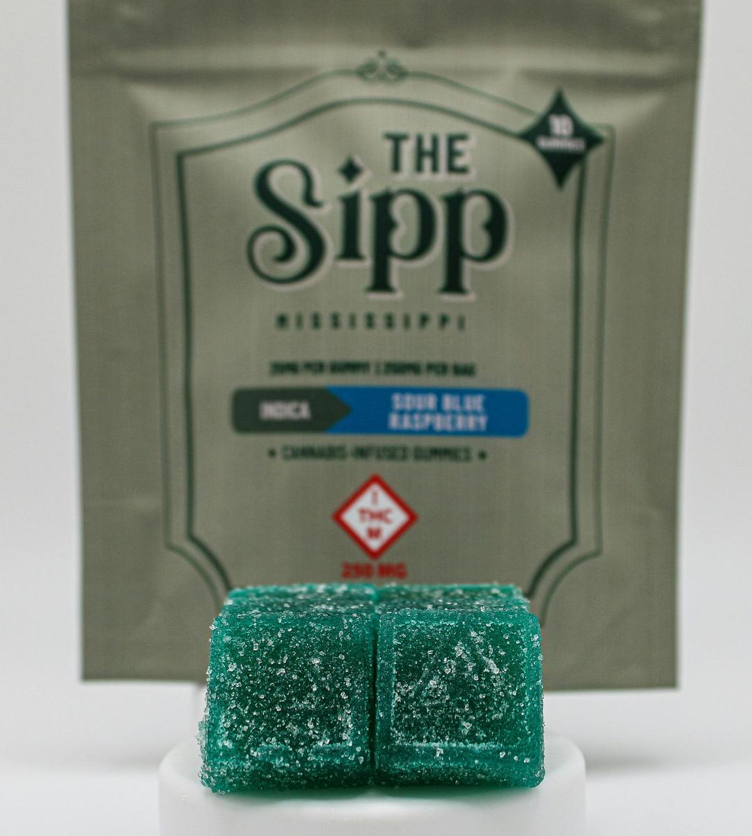 The Sipp: Sour Blue Razz Gummies - 250mg (10pk)