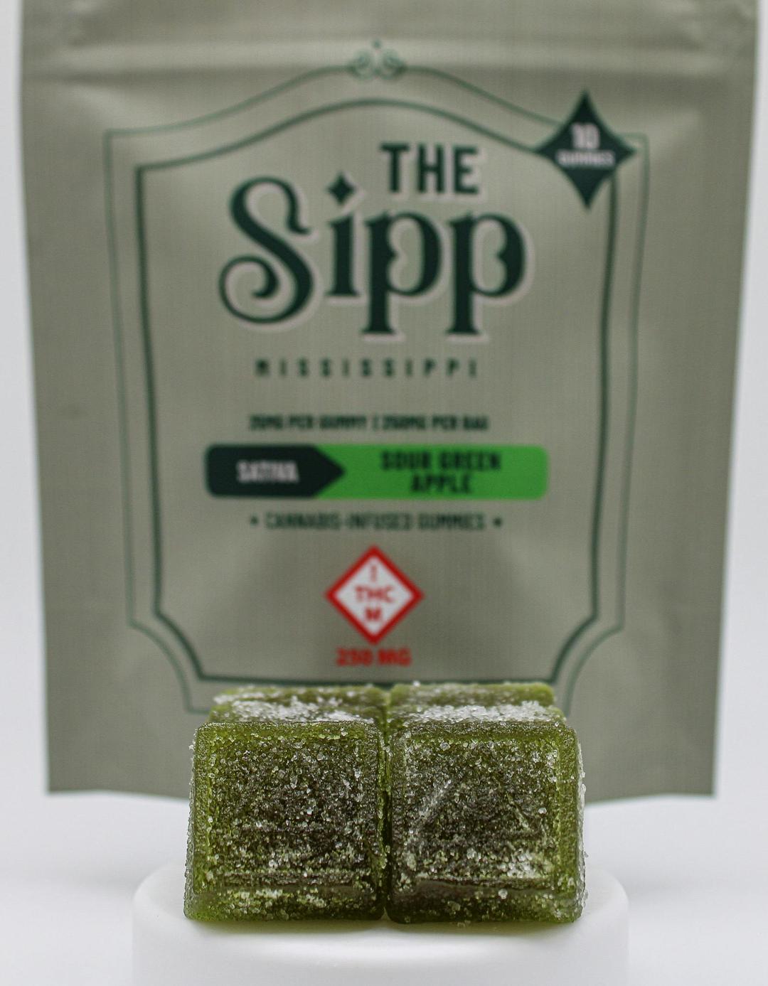 The Sipp: Sour Green Apple Gummies - 250mg (10pk)