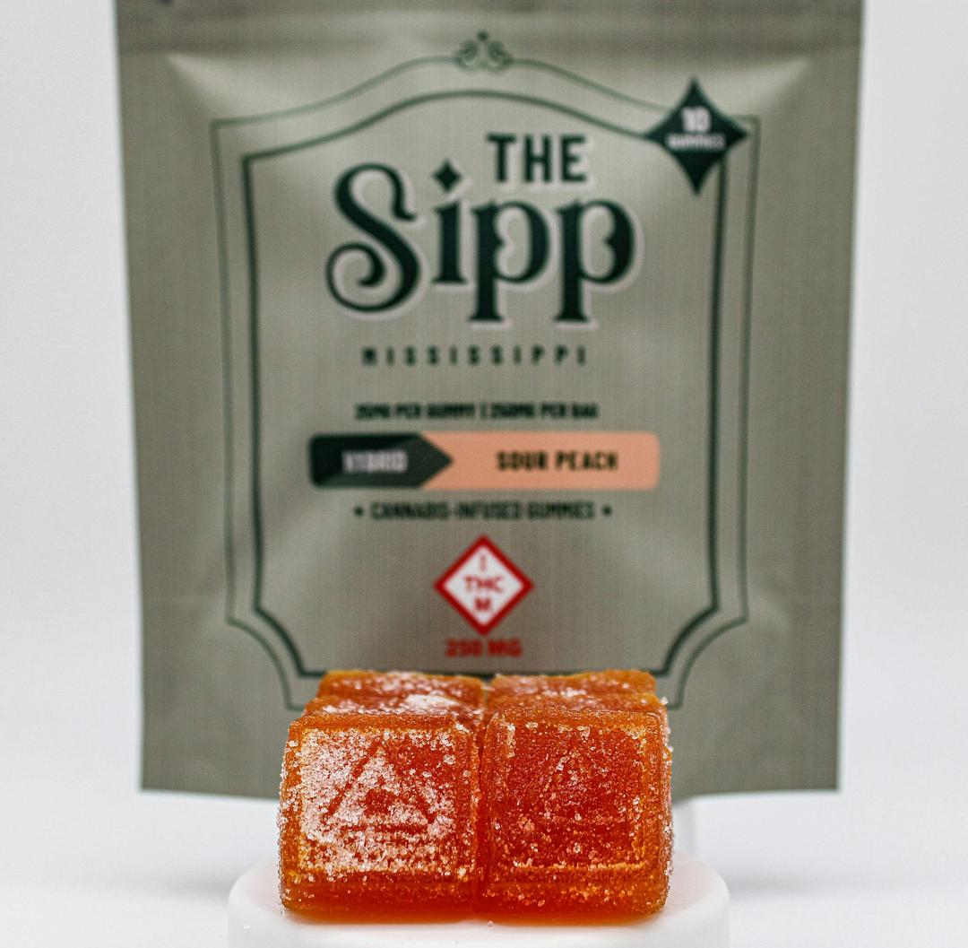 The Sipp: Sour Peach Gummies - 250mg (10pk)