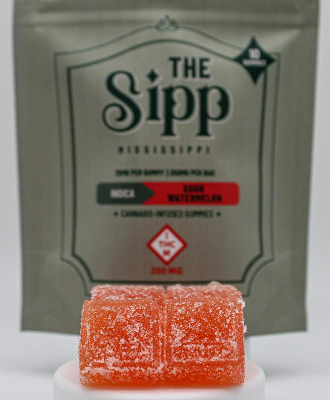 The Sipp: Sour Watermelon Gummies - 250mg (10pk)