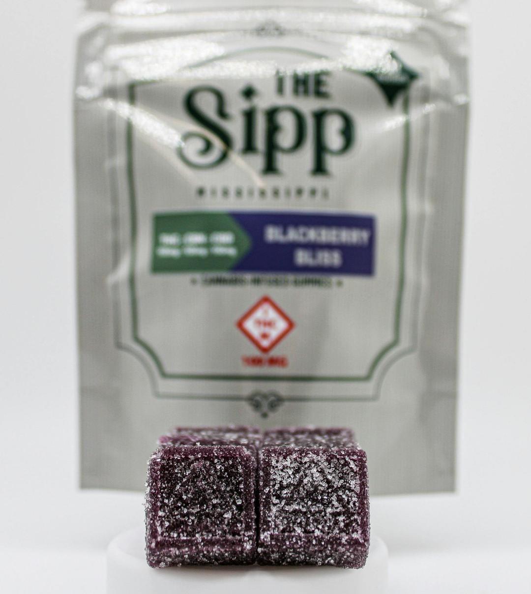 The Sipp: 1:1:1 100mg Blackberry Bliss Gummies (10pk)