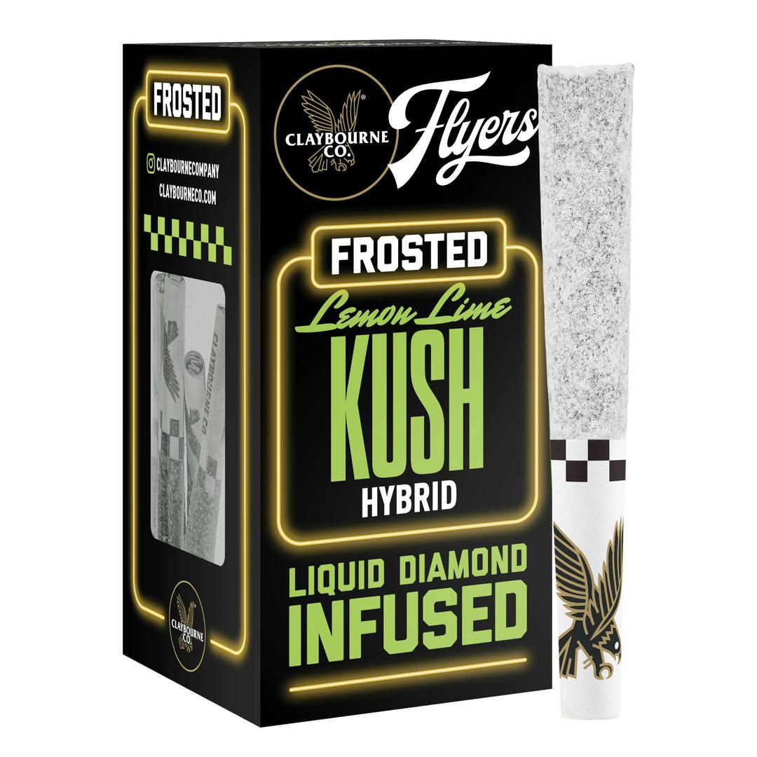 Lemon Lime Kush (2.5g) - THCa Frosted Flyers Pre-Rolls