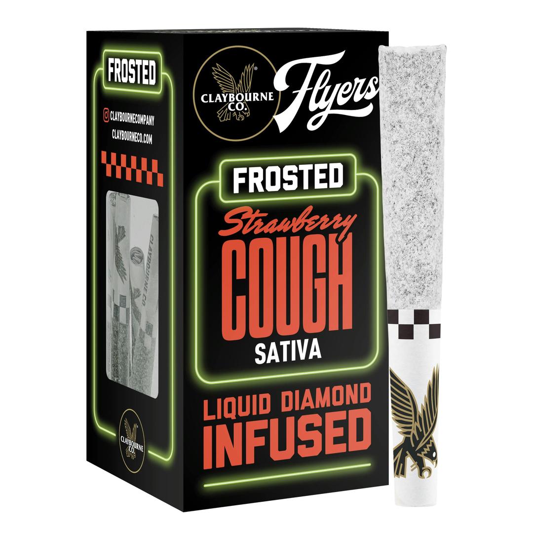 Strawberry Cough (2.5g) - THCa Frosted Flyers Pre-Rolls