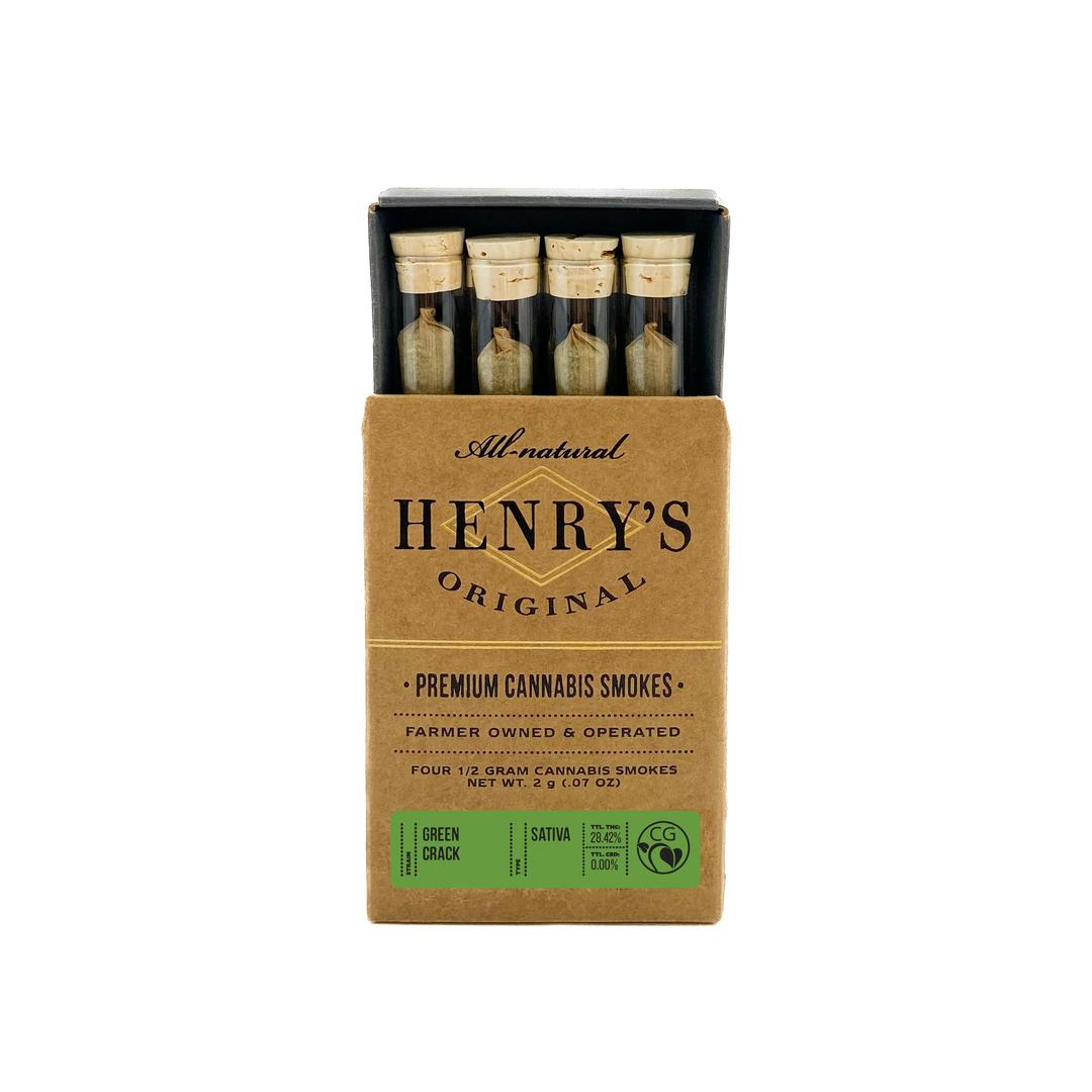 2g Total 4-Pack Pre-Rolls (.5g each) - Green Crack