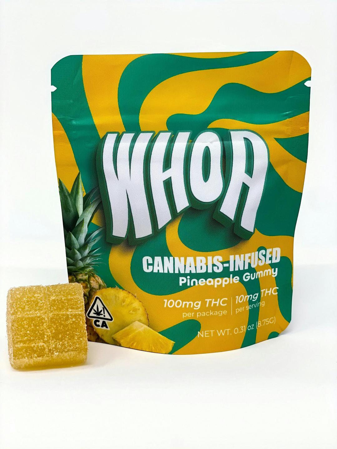 WHOA Pineapple Gummy - Bite (100mg)