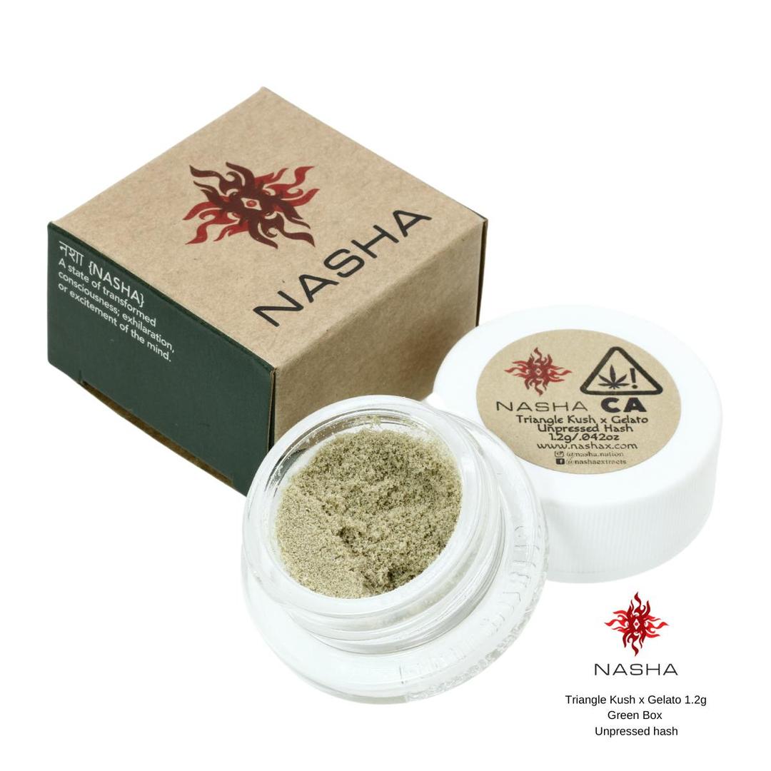 Triangle Kush x Gelato 1.2g Green Unpressed Hash