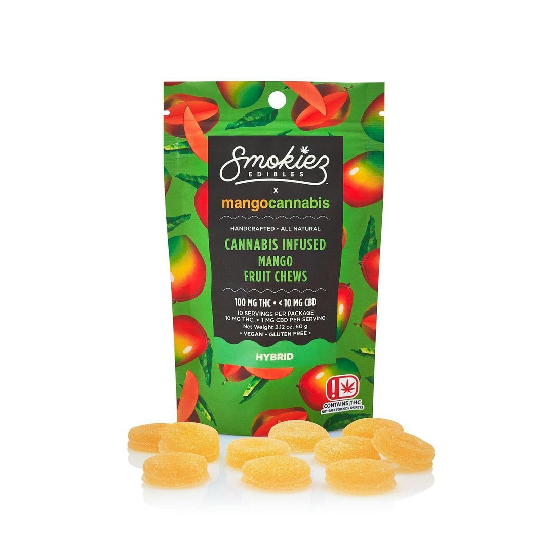 100mg THC Mango Fruit Chews - Smokiez x Mango Cannabis