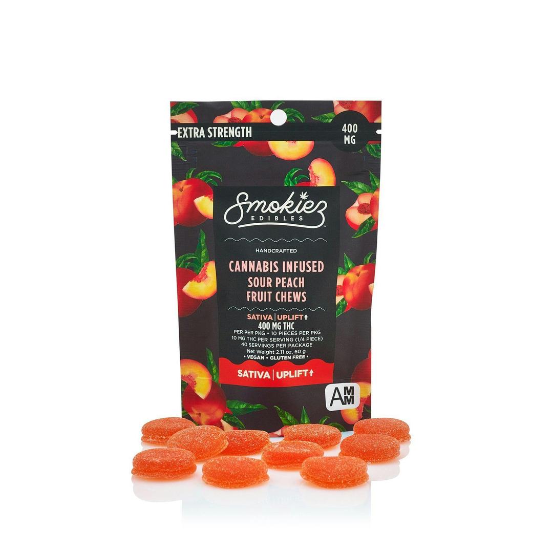EXTRA-STRENGTHSour Peach Sativa400mg THC Fruit Chews