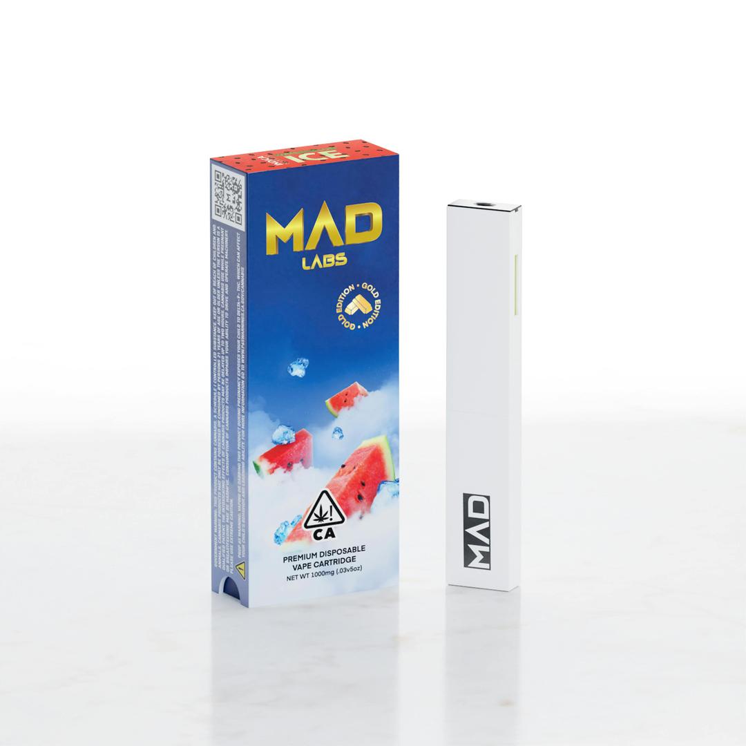 Mad Labs - Watermelon Ice - Disposable Gold Edition 1G