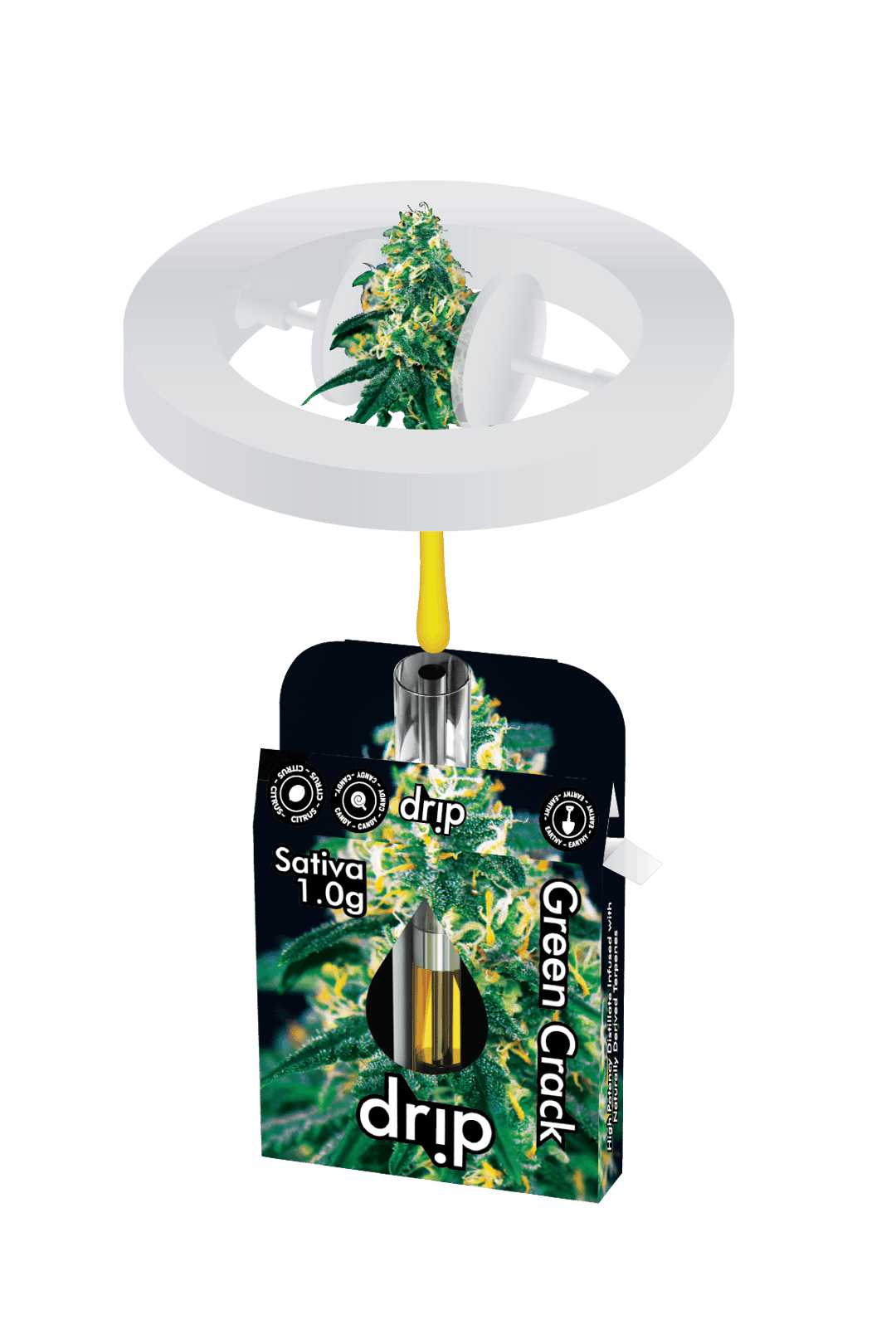 Drip 1g Cartridge - Green Crack (Sativa)