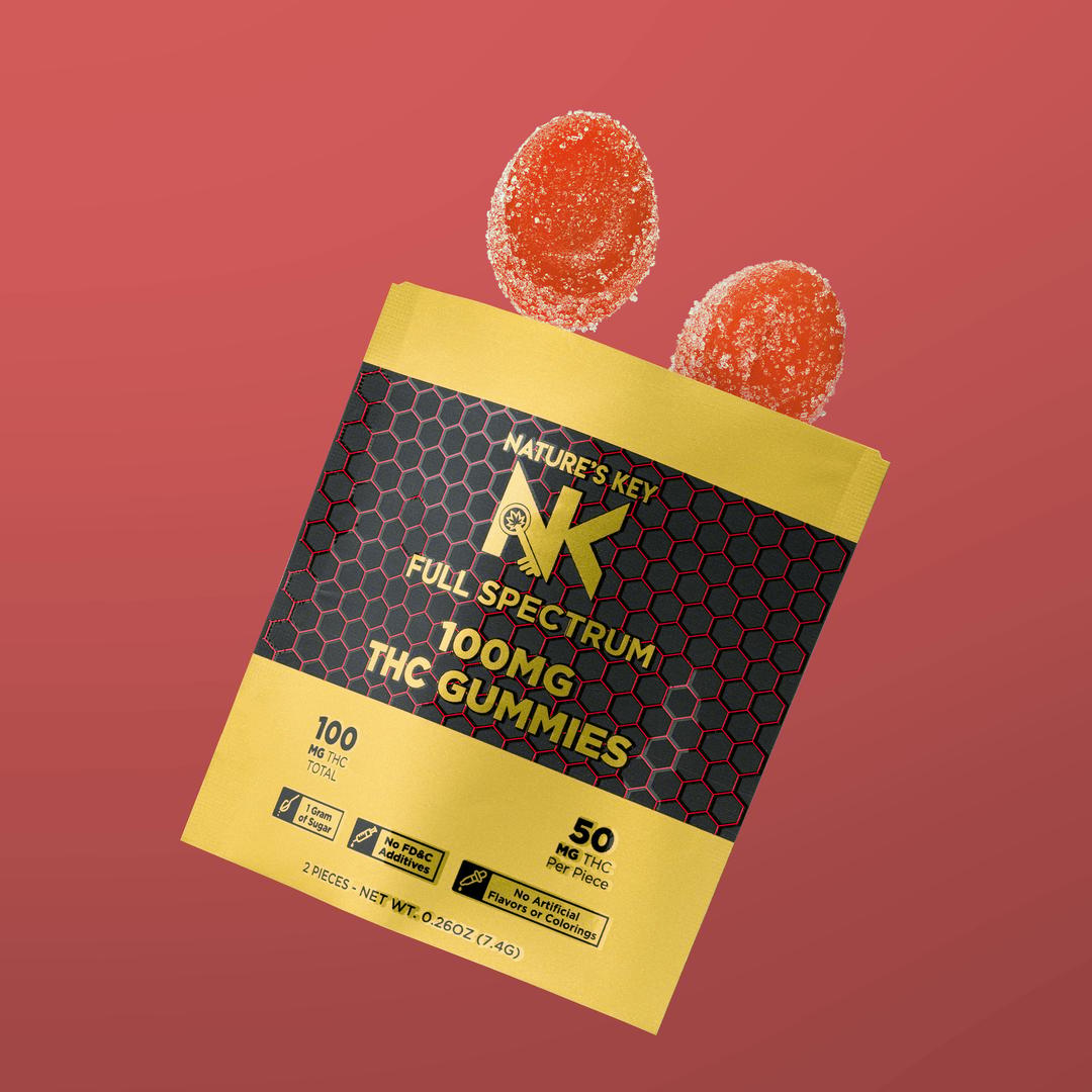 Raspberry Single Serve 100mg Gummies