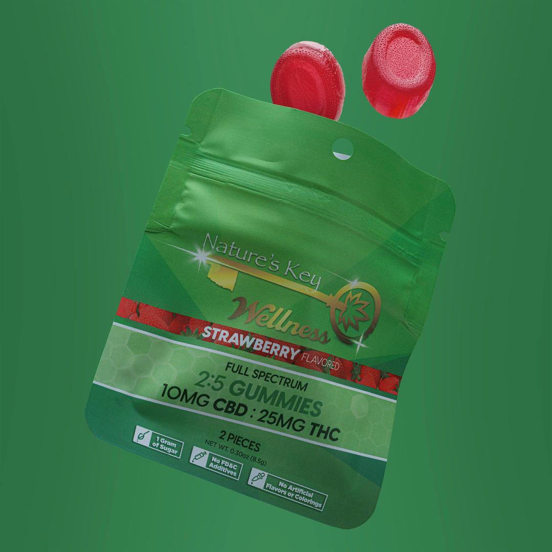 Strawberry Single Serve 10:25 100mg CBD 250mg THC