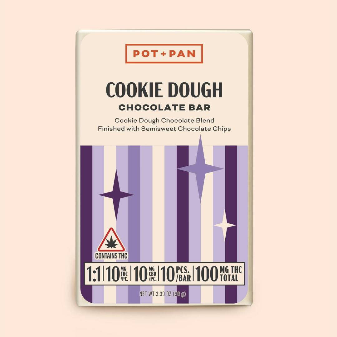 Pot + Pan | 1:1 Cookie Dough Chocolate Bar | 10 pieces (10mg)
