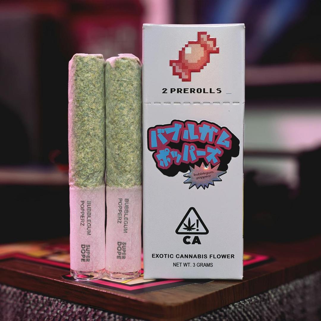 ⚡️ POWER UPS - Bubblegum Popperz - 2x Pre Rolls (3g)