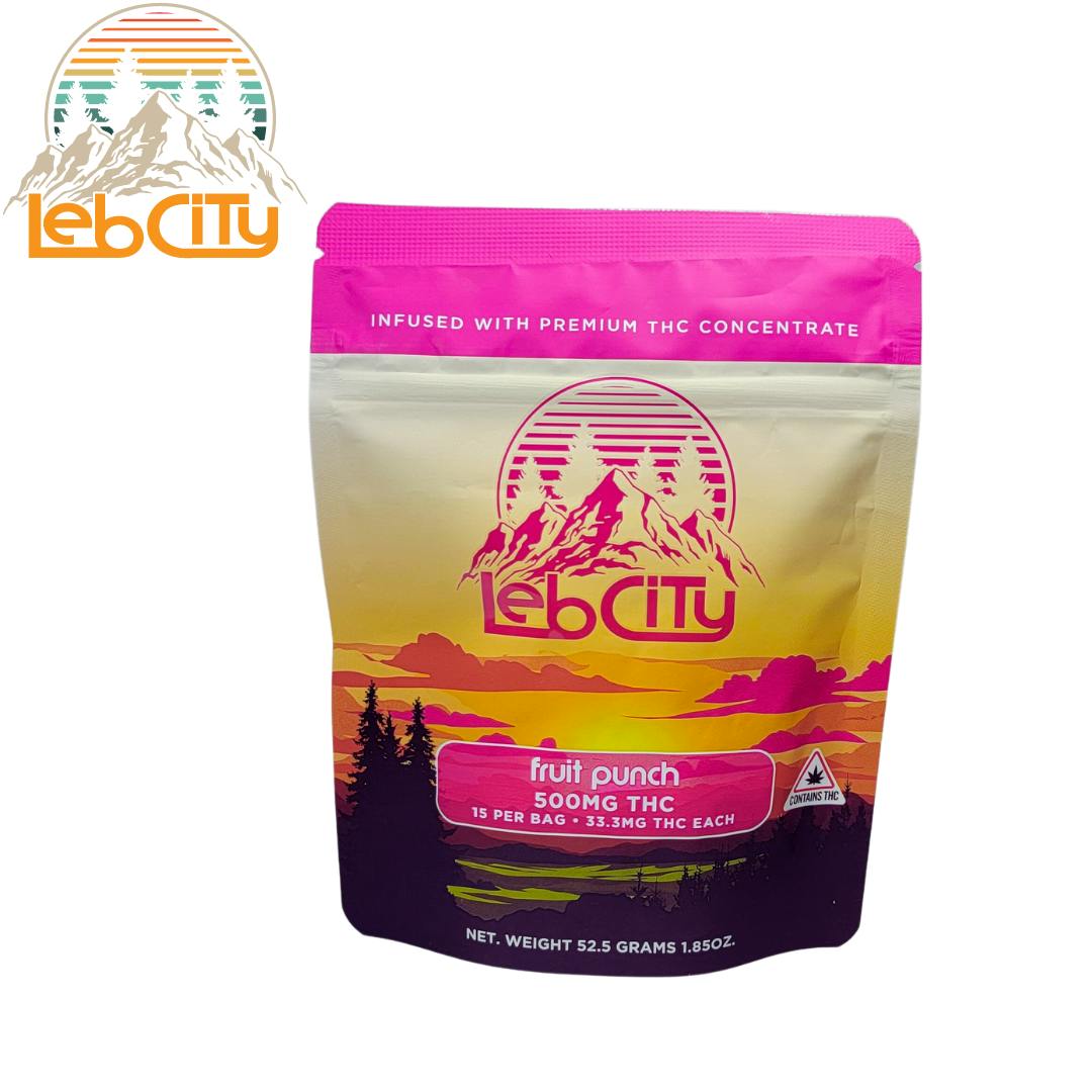 Fruit Punch 500 MG THC infused Gummy
