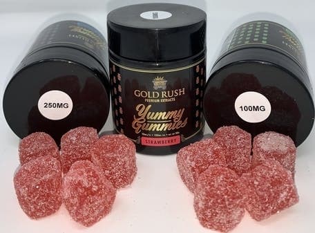 Gold Rush | Strawberry | Yummy Gummies | 250mg | 10-Pack Edibles