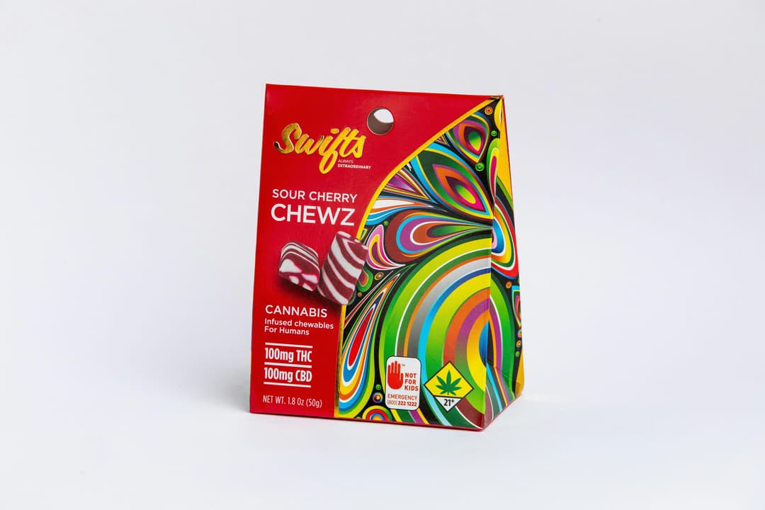 Swifts Chewz Sour Cherry 1:1 CBD 200mg