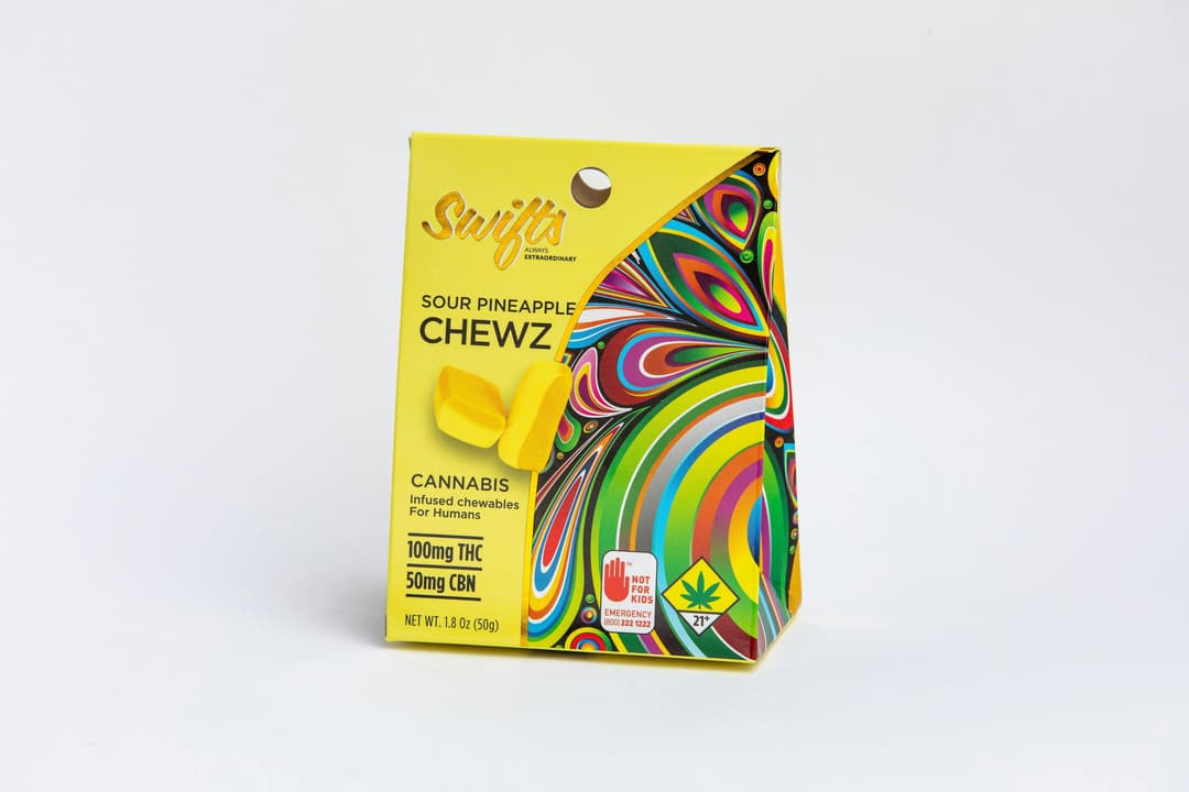 Swifts Chewz Sour Pineapple 2:1 CBN 150mg