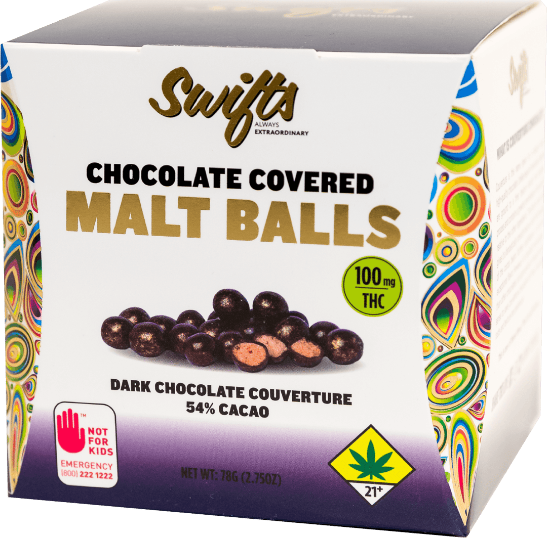 Swifts Chocolate Covered Malt Balls 100mg