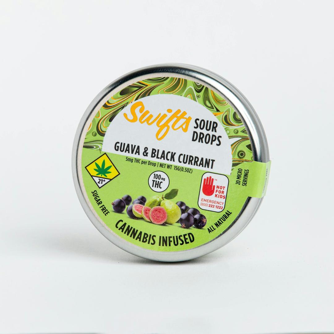 Swifts Sugar Free Sour Drops Guava & Black Currant 100mg
