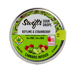 Swifts Sugar Free Sour Drops Key Lime Strawberry 1:1 200mg